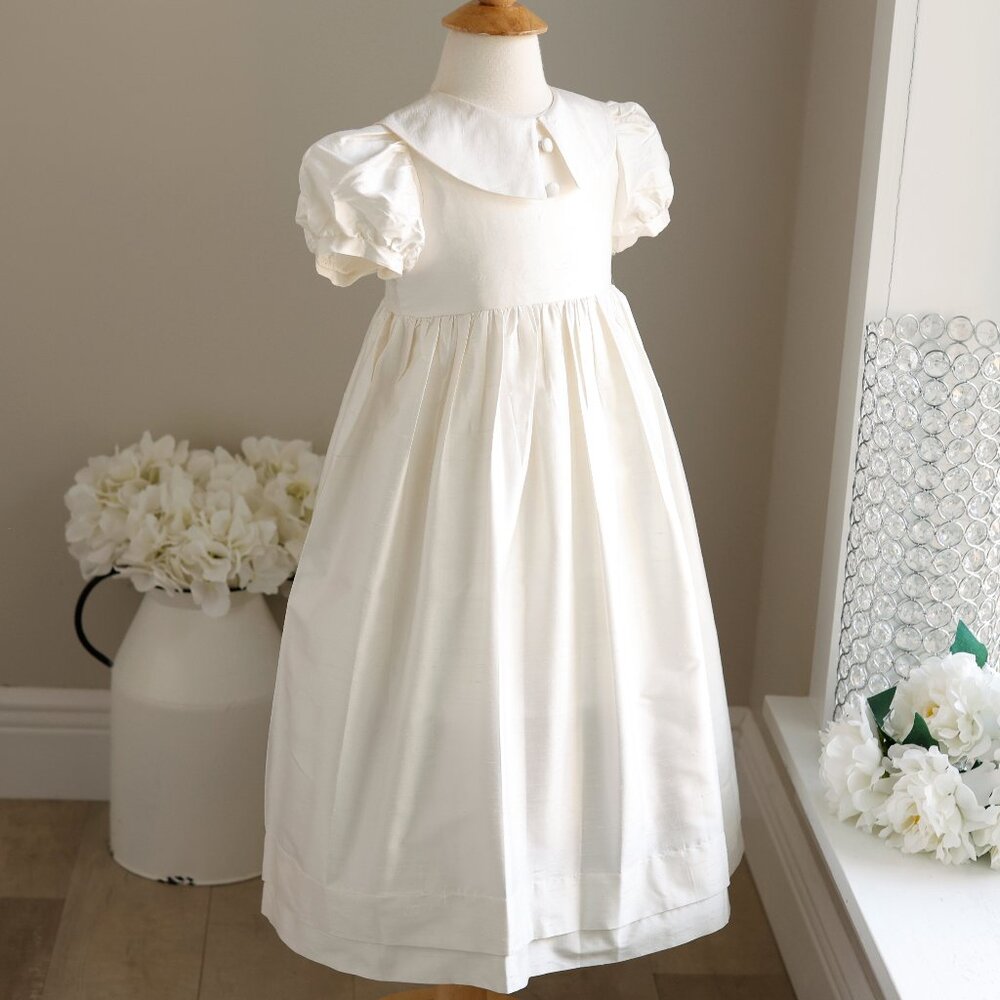 Ivory Silk Special Occasion Gown Flower Girl Dupioni 24 Months/2T RARE FIND NWT - Picture 5 of 9